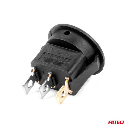 INTERRUPTEUR ROND AVEC LUMIERE VERTE 12/24V 20A ON/OFF AMIO
