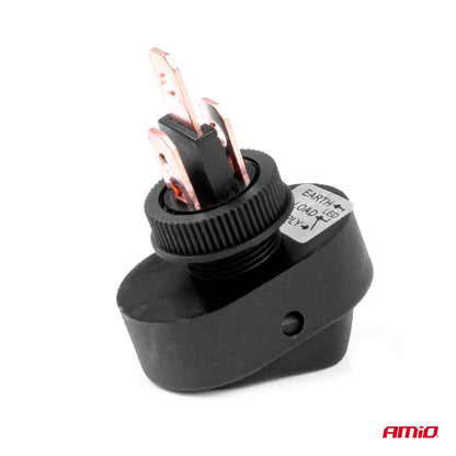 INTERRUPTEUR ELLIPTIQUE AVEC LUMIERE JAUNE 12/24V MAX 30A ON/OFF AMIO