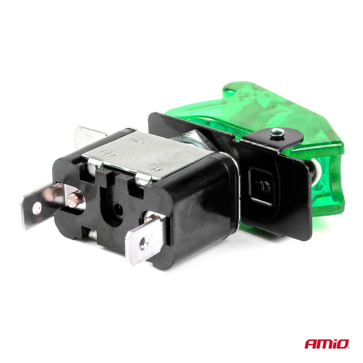 INTERRUPTEUR TOP GUN STYLE VERT (ILLUMINÉ) 12/24V 20A ON/OFF AMIO