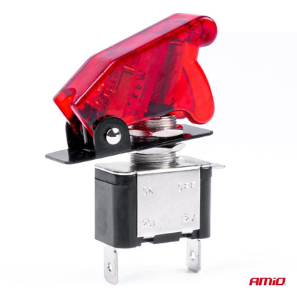 INTERRUPTEUR TOP GUN STYLE ROUGE (ILLUMINÉ) 12/24V 20A ON/OFF AMIO