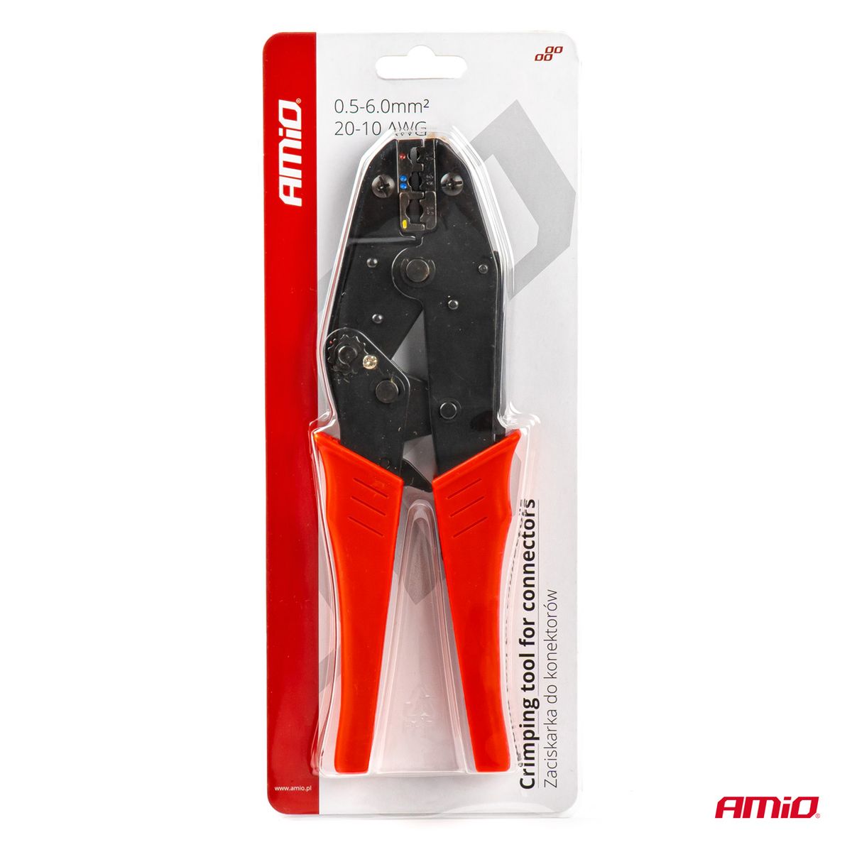 PINCE A SERTIR POUR COSSES PRE-ISOLEES (0,5 A 6MM²) AMIO