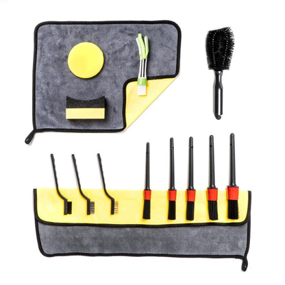 KIT 14 PCS BROSSES, ÉPONGES ET MICROFIBRES AMIO