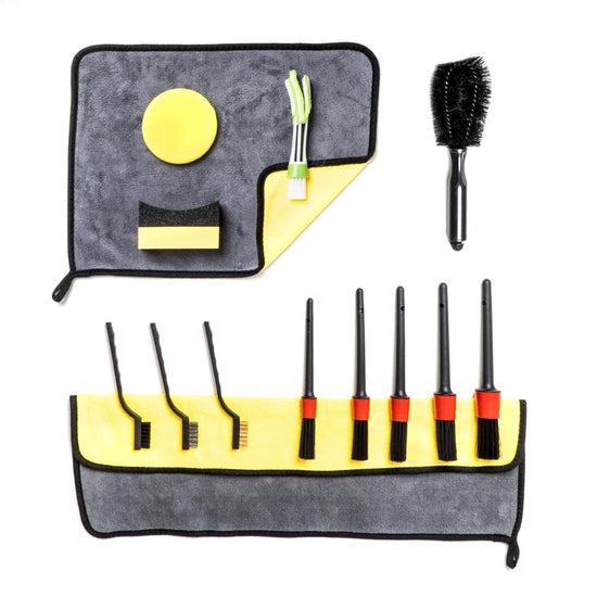 KIT 14 PCS BROSSES, ÉPONGES ET MICROFIBRES AMIO