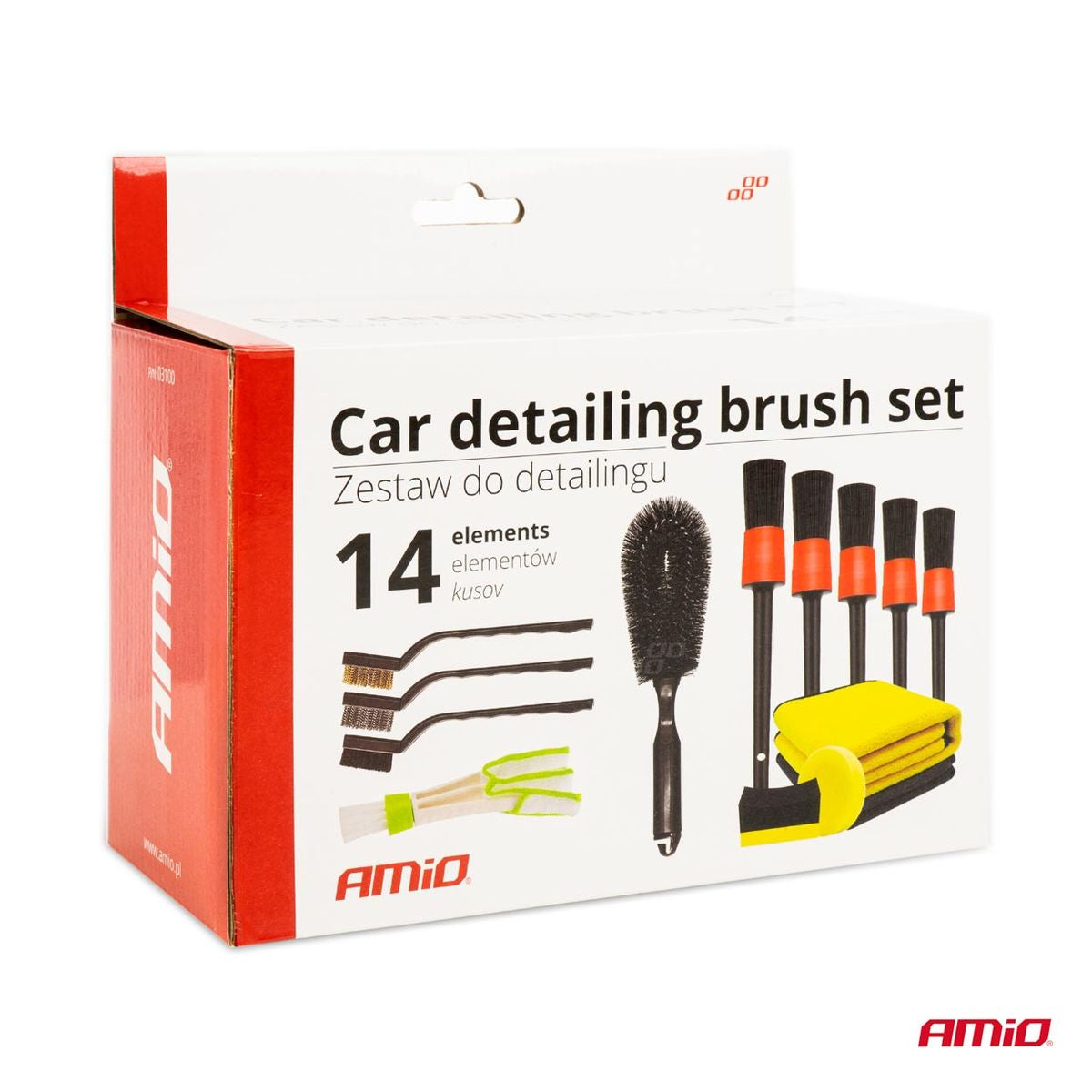 KIT 14 PCS BROSSES, ÉPONGES ET MICROFIBRES AMIO