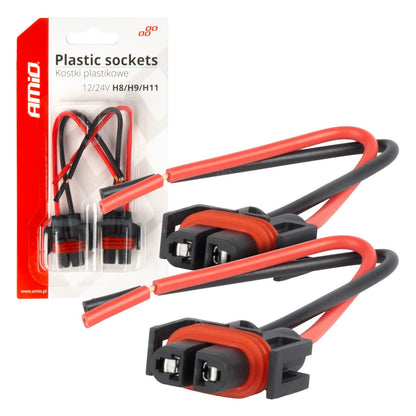 CONNECTEURS CERAMIQUE X 2 H8/H9/H11 12/24V AMIO