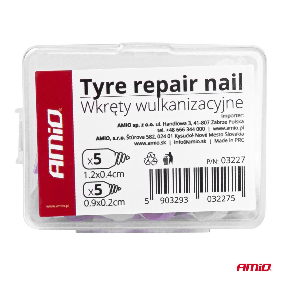 KIT DE REPARATION DE CREVAISON (10 PIECES) AMIO