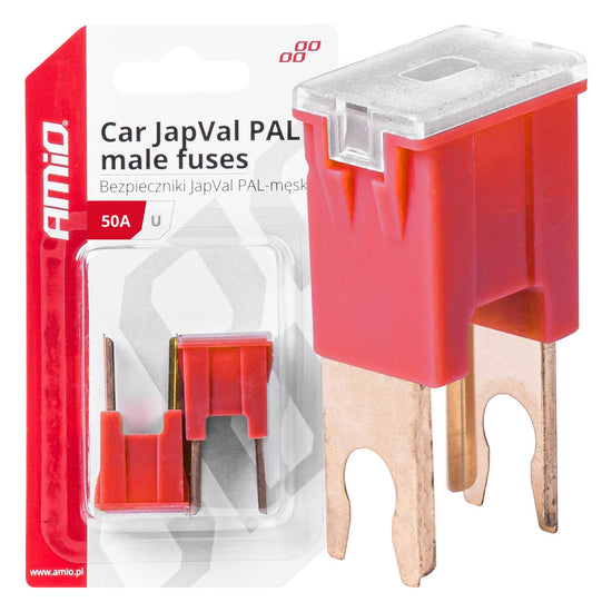 FUSIBLE X 2 PAL JAPVAL MÂLE TYPE U 50AMP AMIO