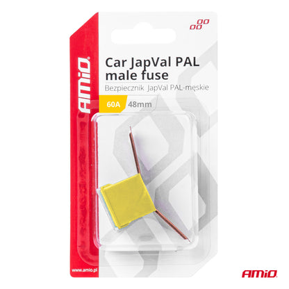 FUSIBLE X 2 PAL JAPVAL MÂLE TYPE 48 MM 60AMP AMIO