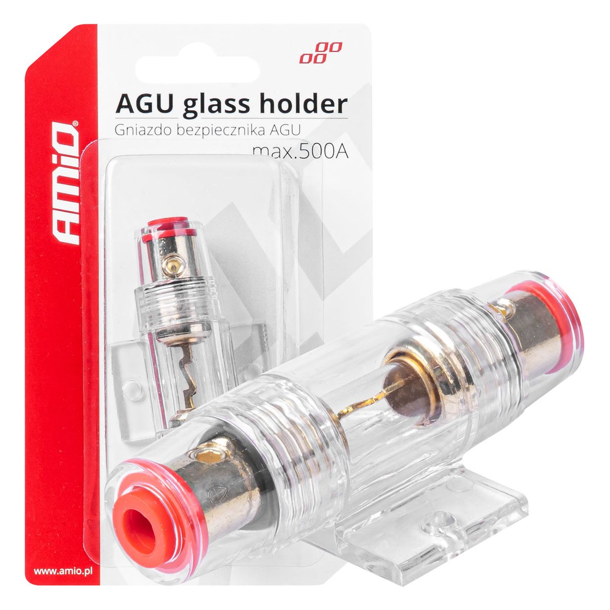 PORTE-FUSIBLE AGU EN VERRE MAX 500A AMIO