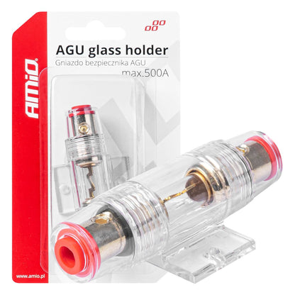 PORTE-FUSIBLE AGU EN VERRE MAX 500A AMIO