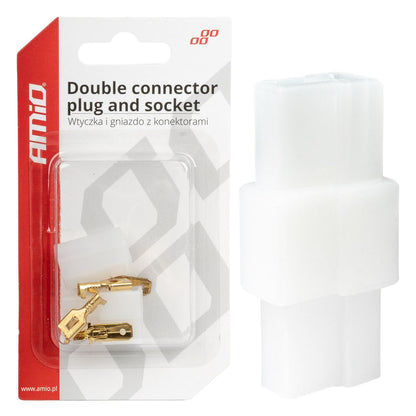 FICHE ET PRISE AVEC CONNECTEUR DOUBLE AMIO