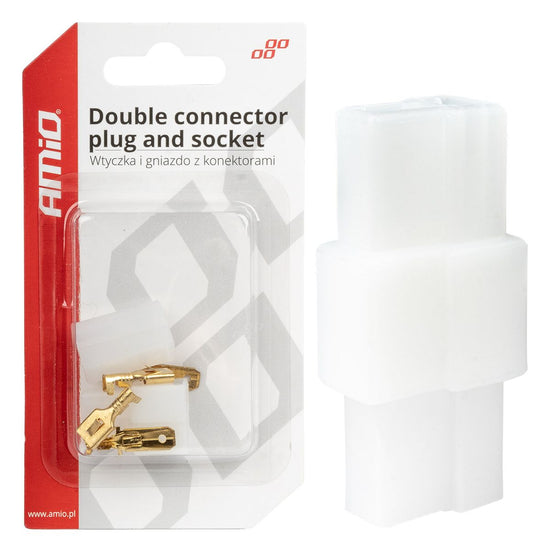 FICHE ET PRISE AVEC CONNECTEUR DOUBLE AMIO