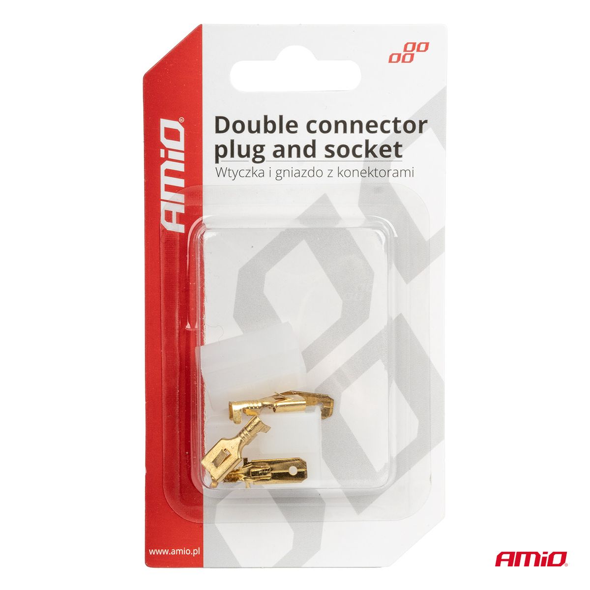 FICHE ET PRISE AVEC CONNECTEUR DOUBLE AMIO