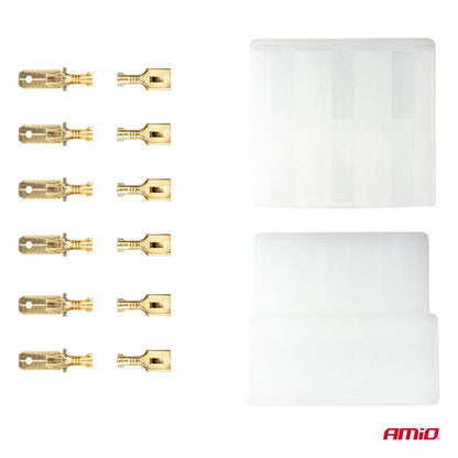 FICHE ET PRISE AVEC CONNECTEUR SEXTUPLE AMIO