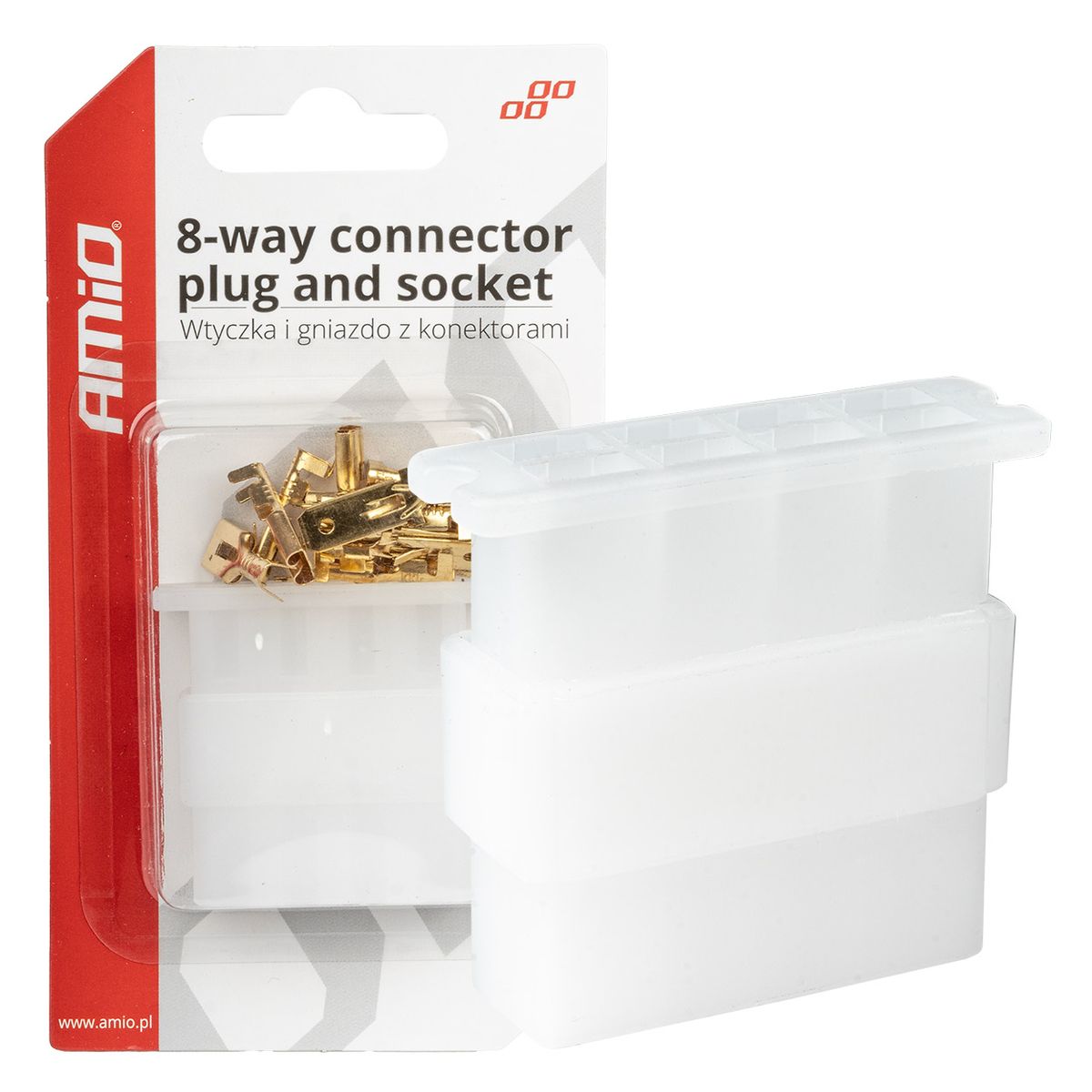 FICHE ET PRISE AVEC CONNECTEUR OCTUPLE AMIO