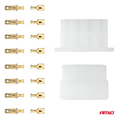 FICHE ET PRISE AVEC CONNECTEUR OCTUPLE AMIO
