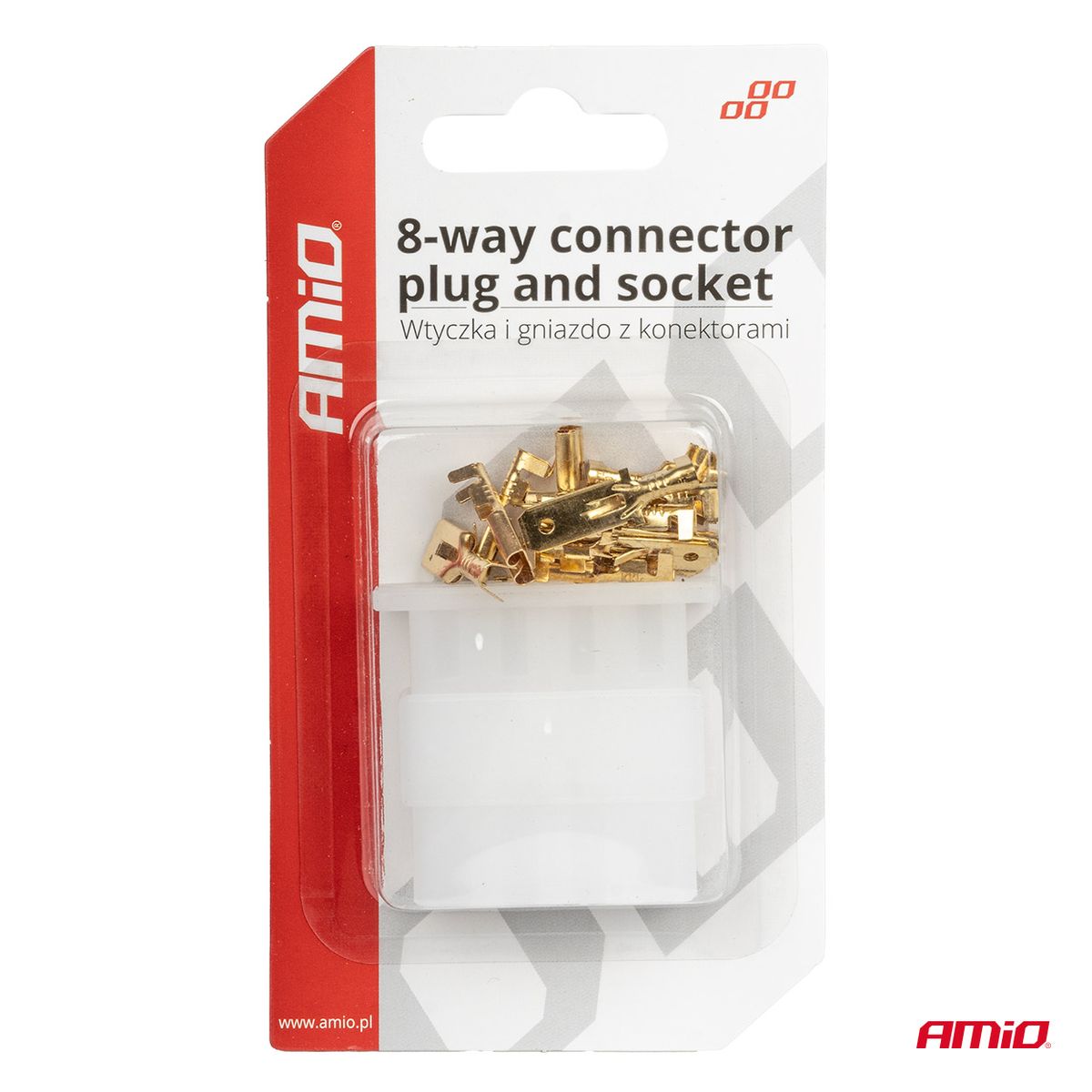 FICHE ET PRISE AVEC CONNECTEUR OCTUPLE AMIO