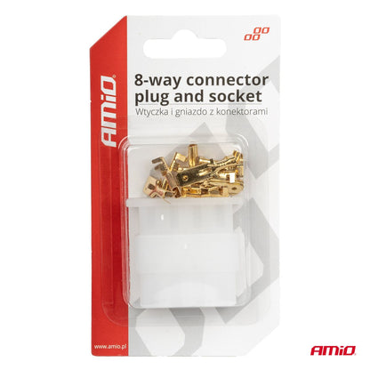 FICHE ET PRISE AVEC CONNECTEUR OCTUPLE AMIO