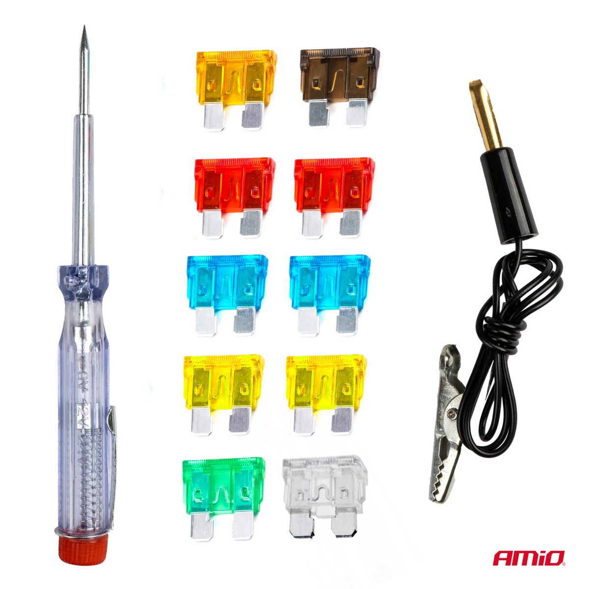 FUSIBLES STANDARDS 10PCS AVEC TESTEUR AMIO