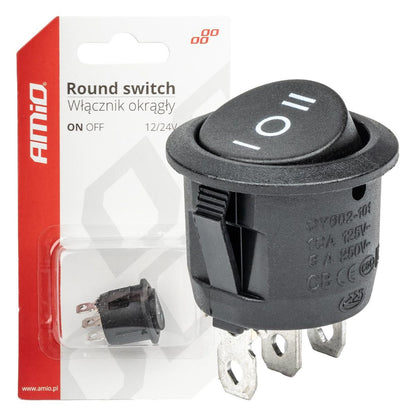 INTERRUPTEUR ROND 12/24V 20A MAX AMIO