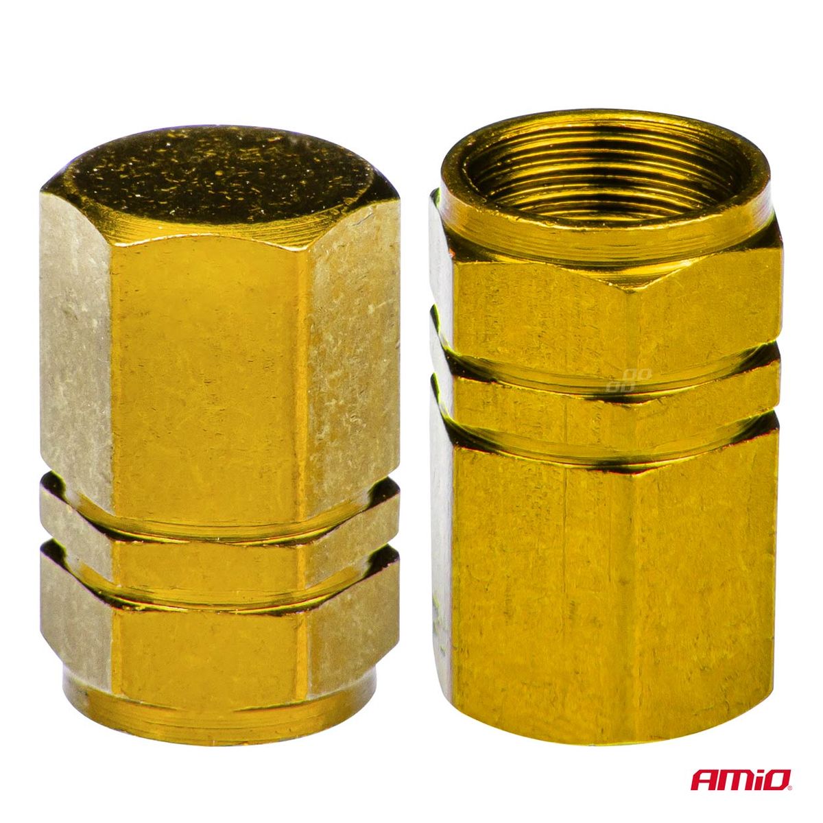 BOUCHON DE VALVE EN ALUMINIUM JAUNE 4 PCS AMIO