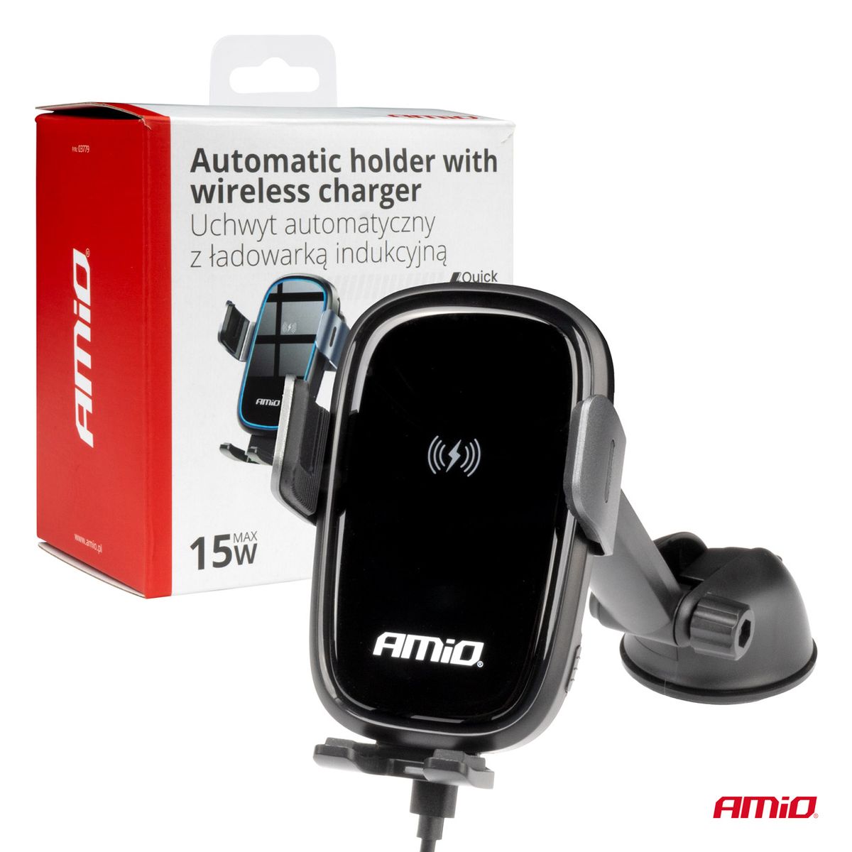 SUPPORT DE TÉLÉPHONE AVEC CHARGE À INDUCTION 15W AMIO