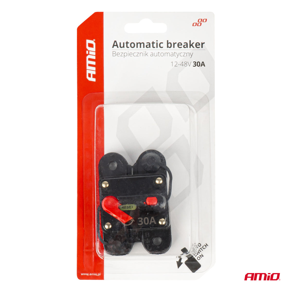 DISJONCTEUR AUTOMATIQUE REARMABLE 30A 12/48V AMIO