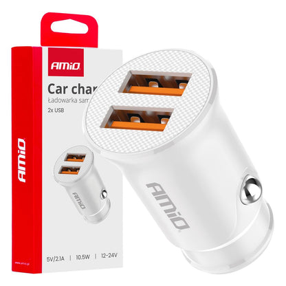 CHARGEUR ALLUME CIGARE DOUBLE USB-A 2,1A 12/24V AMIO