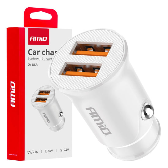 CHARGEUR ALLUME CIGARE DOUBLE USB-A 2,1A 12/24V AMIO