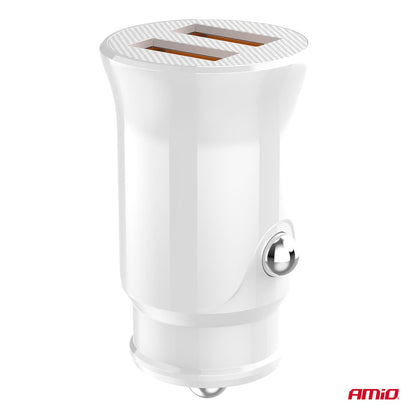 CHARGEUR ALLUME CIGARE DOUBLE USB-A 2,1A 12/24V AMIO