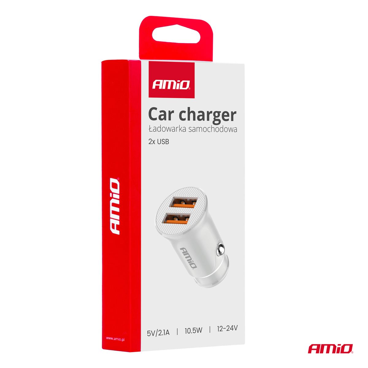 CHARGEUR ALLUME CIGARE DOUBLE USB-A 2,1A 12/24V AMIO