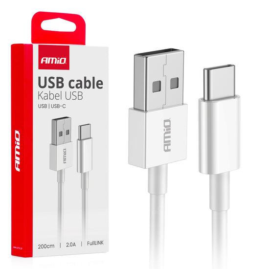 CÂBLE USB-A VERS USB-C 2 AMP 2M AMIO