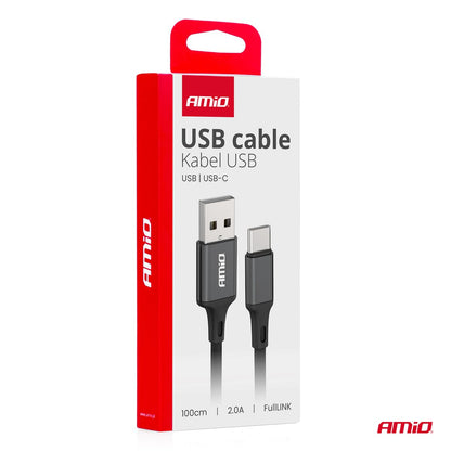 CÂBLE USB VERS USB-C 2A 100CM FULLLINK AMIO-03899