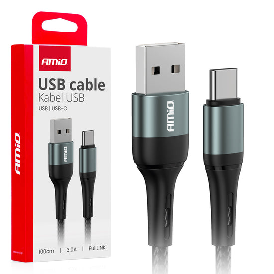 CÂBLE USB-A VERS USB-C 3 AMP 1M AMIO