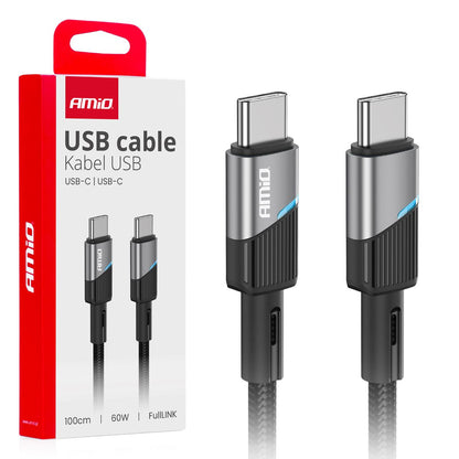 CABLE USB-C VERS USB-C 60W 100CM AMIO