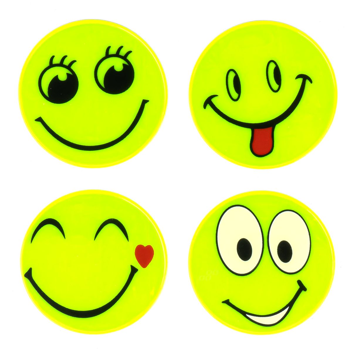 AUTOCOLLANTS FLUORESCENTS REFLECHISSANTS POUR ENFANT MOTIF SMILEY AMIO