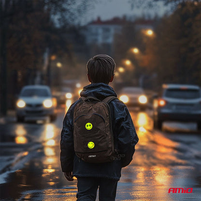 AUTOCOLLANTS FLUORESCENTS REFLECHISSANTS POUR ENFANT MOTIF SMILEY AMIO