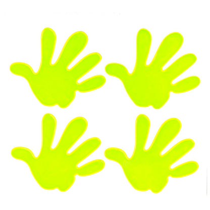 AUTOCOLLANTS FLUORESCENTS REFLECHISSANTS POUR ENFANT MOTIF MAINS AMIO