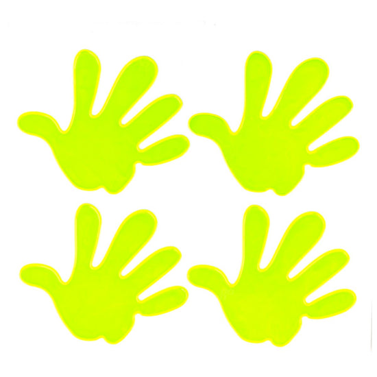 AUTOCOLLANTS FLUORESCENTS REFLECHISSANTS POUR ENFANT MOTIF MAINS AMIO