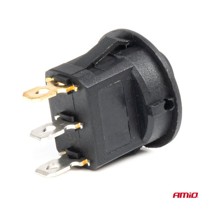 INTERRUPTEUR ROND AVEC LUMIERE ROUGE 12/24V MAX 20A ON/OFF