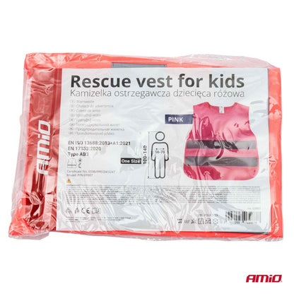 GILET DE SÉCURITÉ POUR ENFANT ROSE AMIO