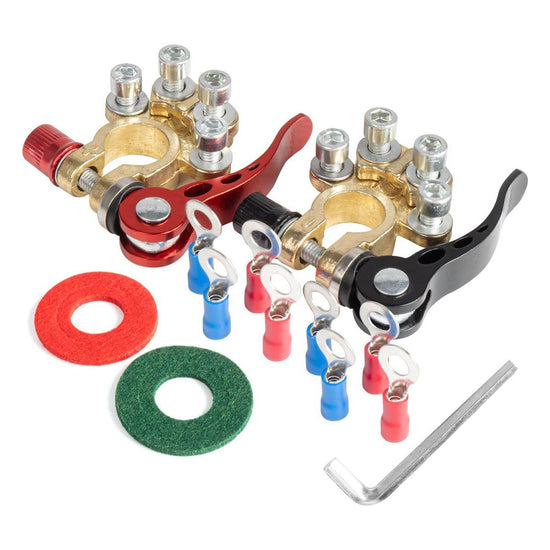COSSES DE BATTERIE 12V A CLIP X 2 AVEC VIS BTR AMIO