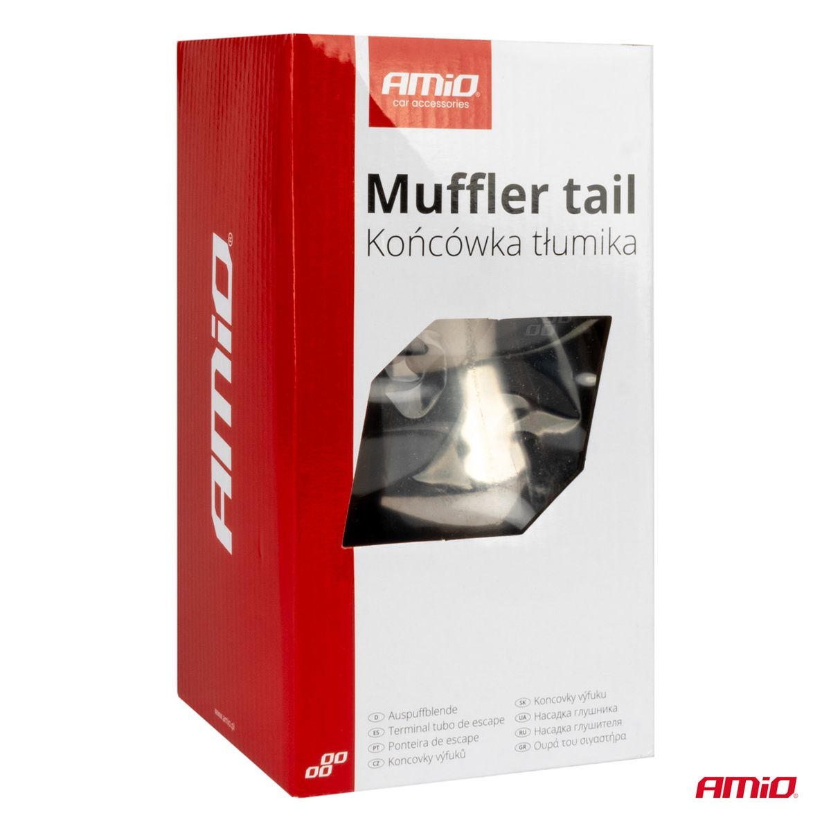 EMBOUT D'ECHAPPEMENT NOIR MAT EN ACIER INOXYDABLE AMIO