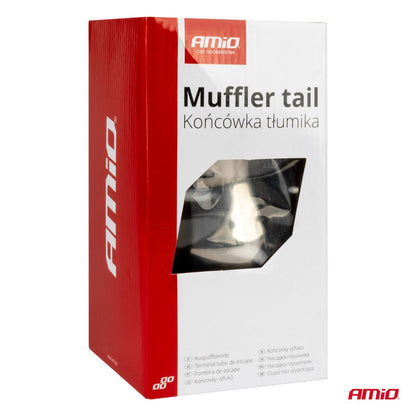 EMBOUT D'ECHAPPEMENT NOIR MAT EN ACIER INOXYDABLE AMIO
