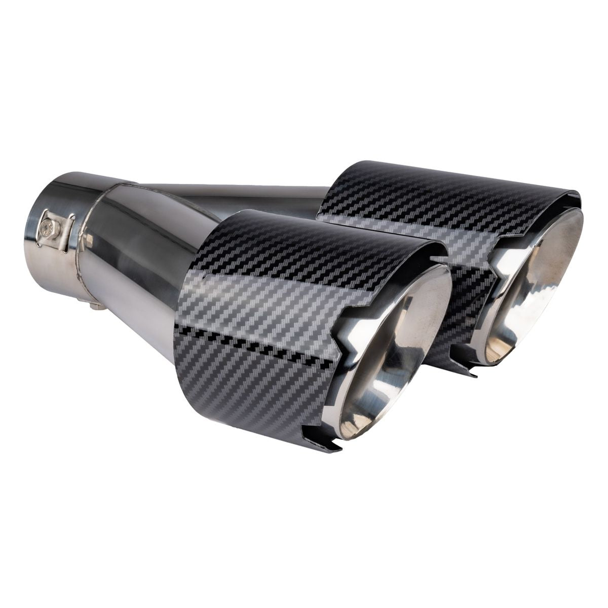 EMBOUT D'ÉCHAPPEMENT ACIER INOXYDABLE CARBONE  DOUBLE AMIO