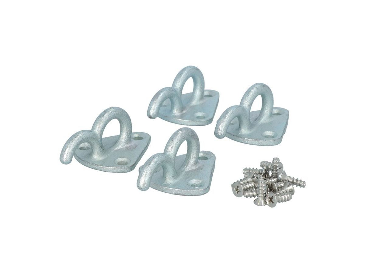 CROCHETS DE FIXATION METAL AVEC ŒILLET X 4 POUR REMORQUE CARPOINT