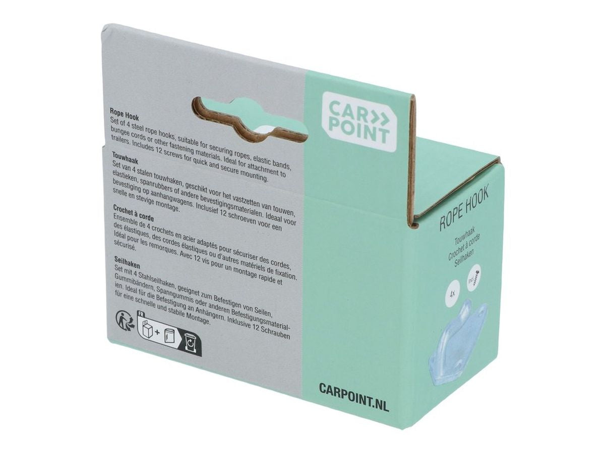CROCHETS DE FIXATION METAL X 4 POUR REMORQUE CARPOINT