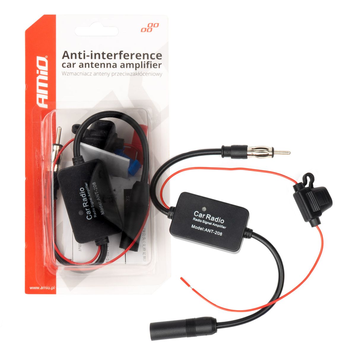 AMPLIFICATEUR D'ANTENNE DE VOITURE ANTI-INTERFÉRENCE 12V AMIO
