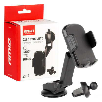 PORTE TELEPHONE VENTOUSE + CLIP GRILLE AERATION 2 EN 1 AMIO