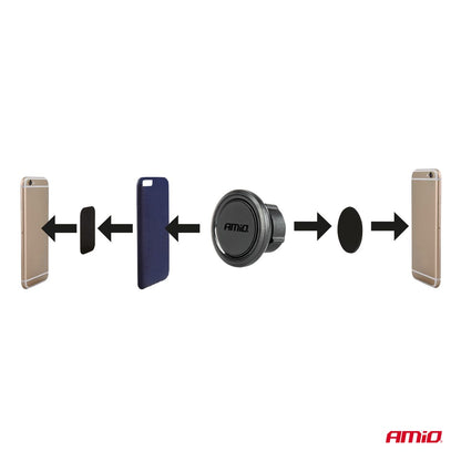 PORTE TELEPHONE MAGNETIQUE ROTATIF 360° AMIO
